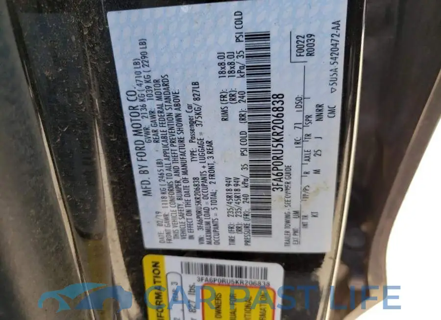 3FA6P0RU5KR206838# 12