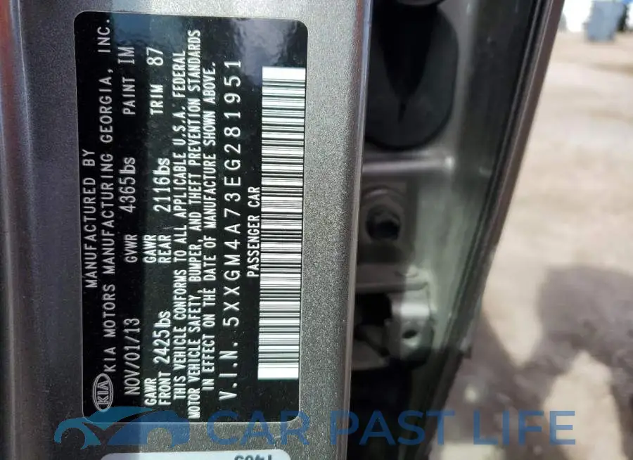 5XXGM4A73EG281951# 12