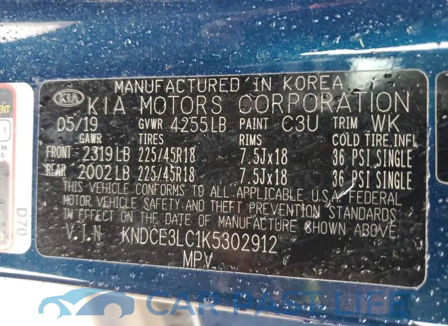 KNDCE3LC1K5302912# 12