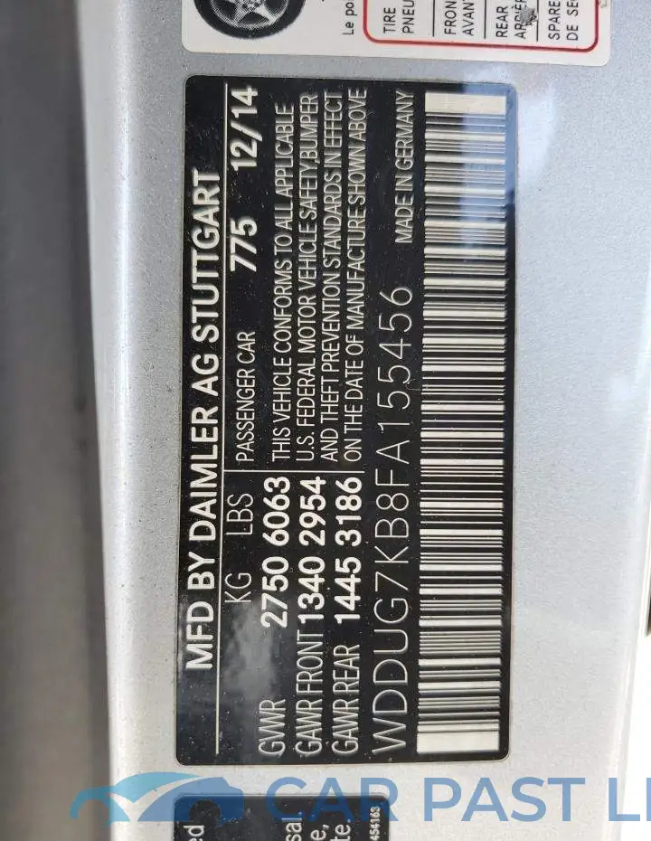 WDDUG7KB8FA155456# 12