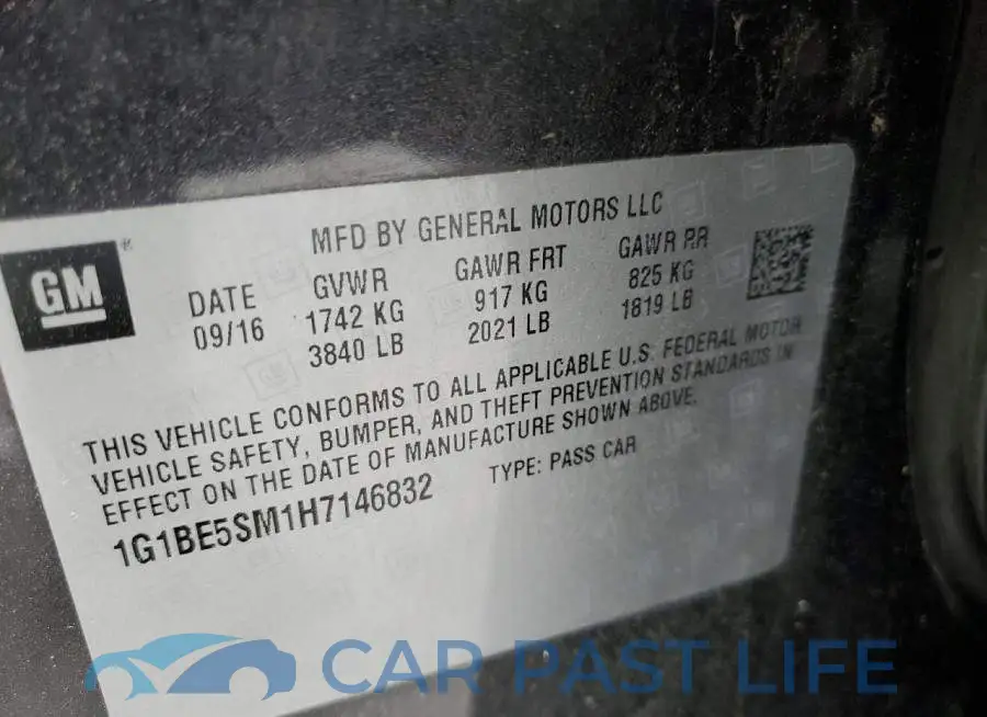 1G1BE5SM1H7146832# 12