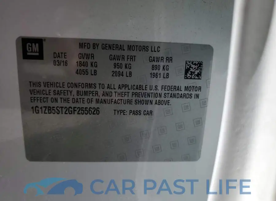 1G1ZB5ST2GF255626# 10