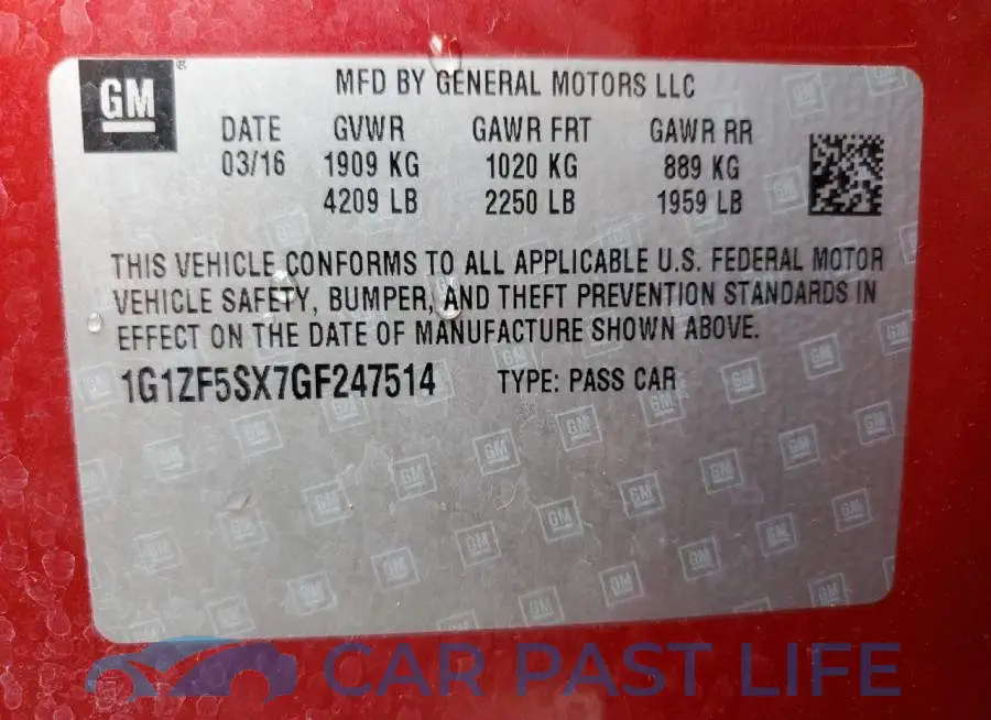 1G1ZF5SX7GF247514# 12