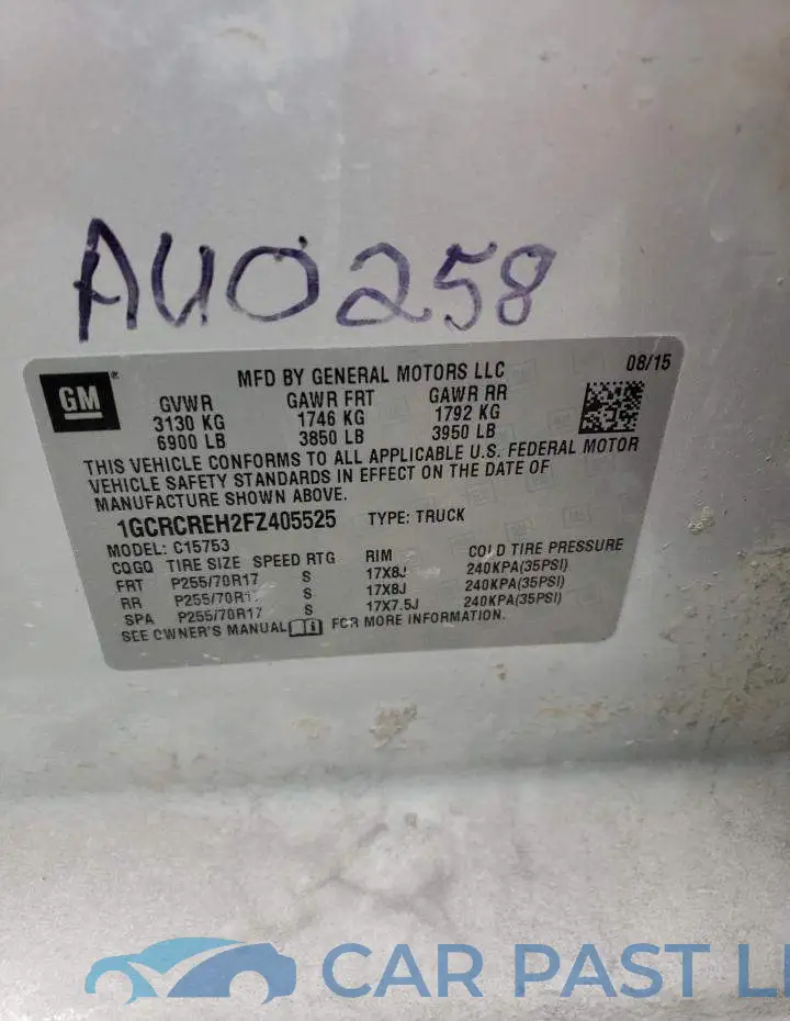 1GCRCREH2FZ405525# 12