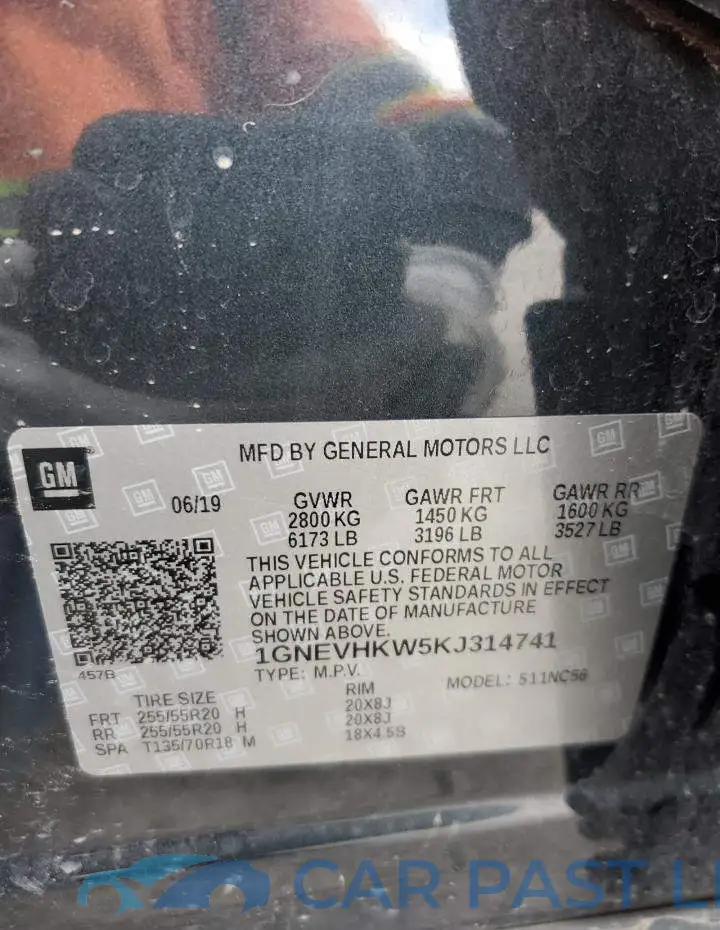 1GNEVHKW5KJ314741# 13