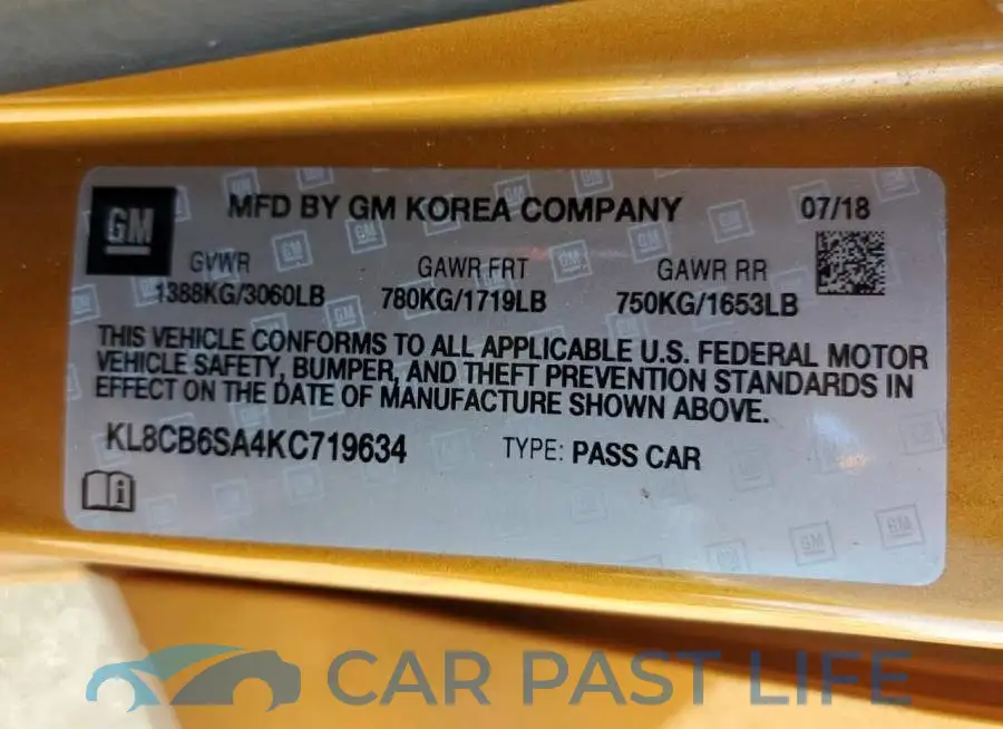 KL8CB6SA4KC719634# 10