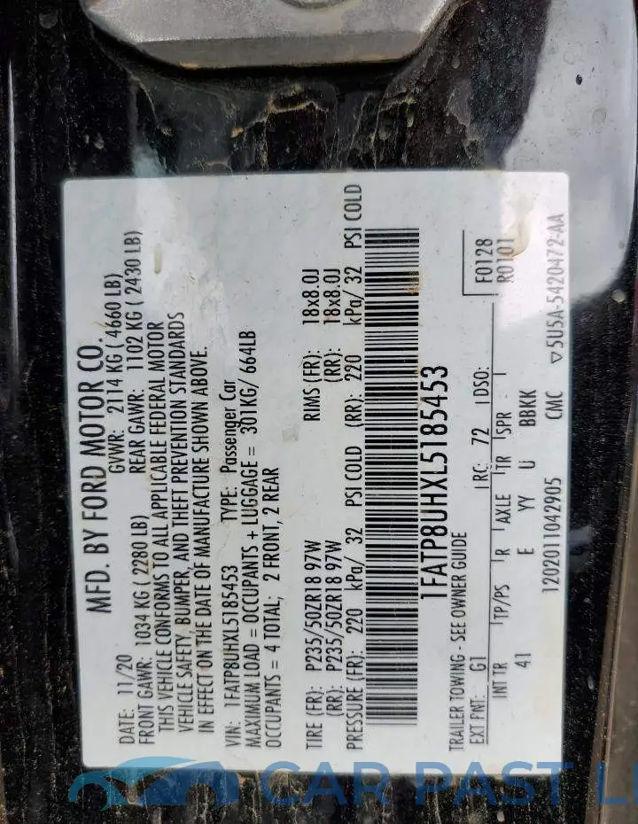 1FATP8UHXL5185453# 13