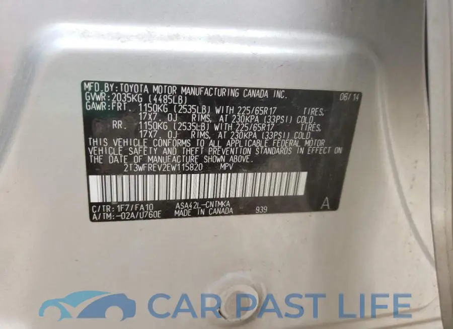2T3WFREV2EW115820# 13