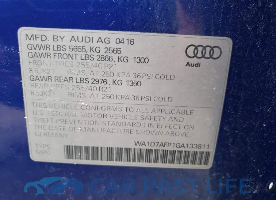 WA1D7AFP1GA133811# 13