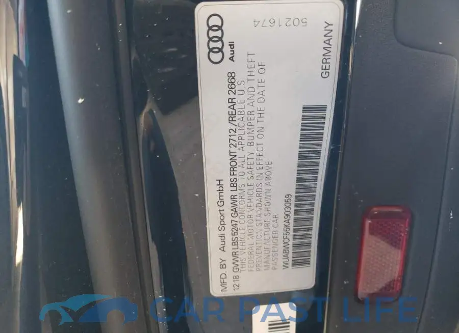 WUABWCF55KA903059# 12