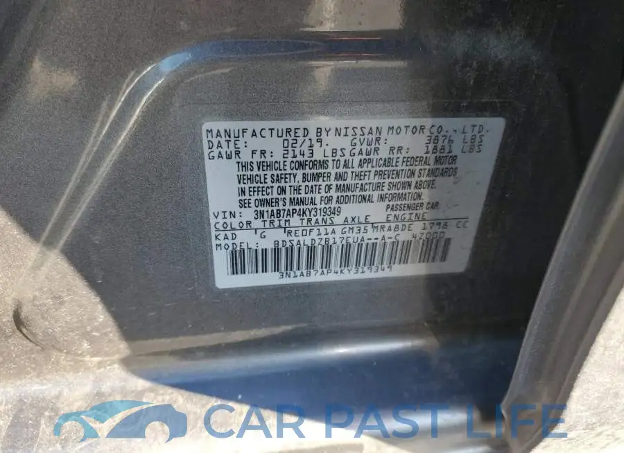 3N1AB7AP4KY319349# 12