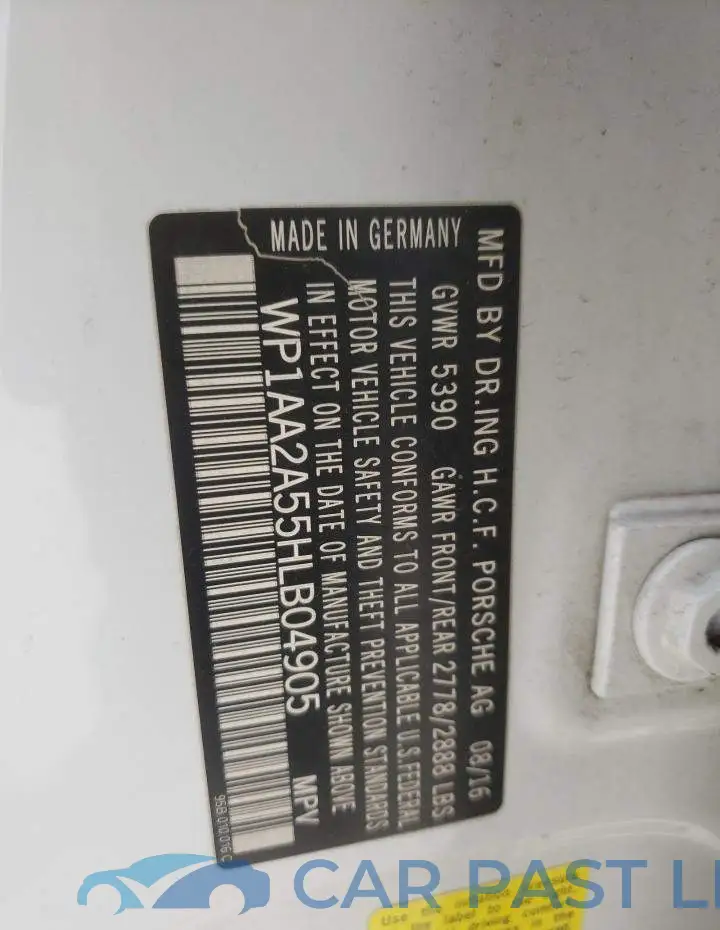 WP1AA2A55HLB04905# 13