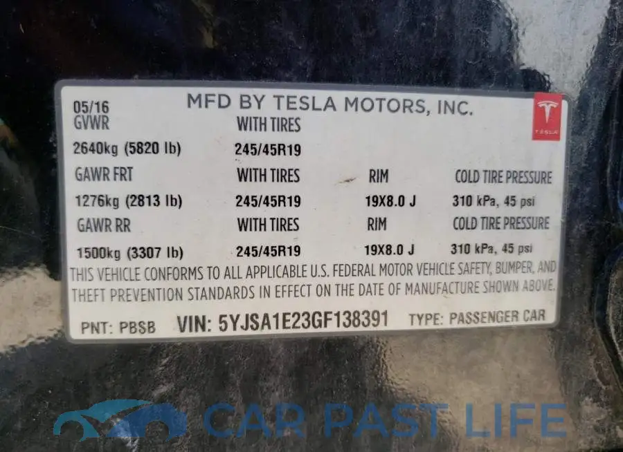 5YJSA1E23GF138391# 13