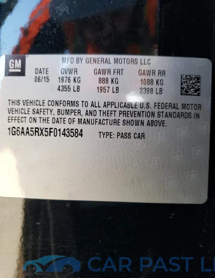 1G6AA5RX5F0143584# 12