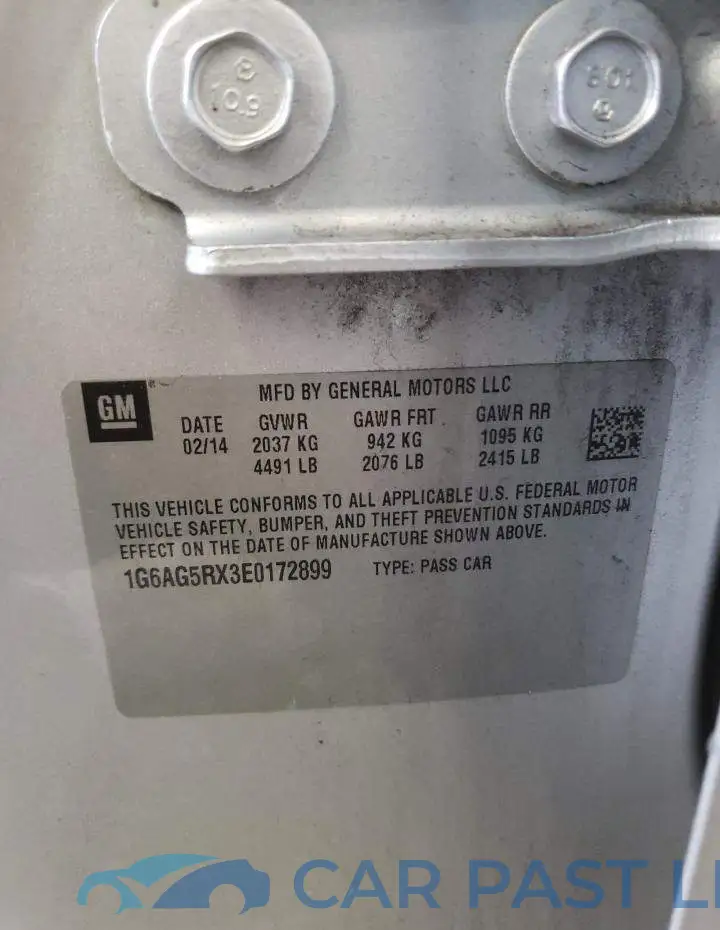 1G6AG5RX3E0172899# 12