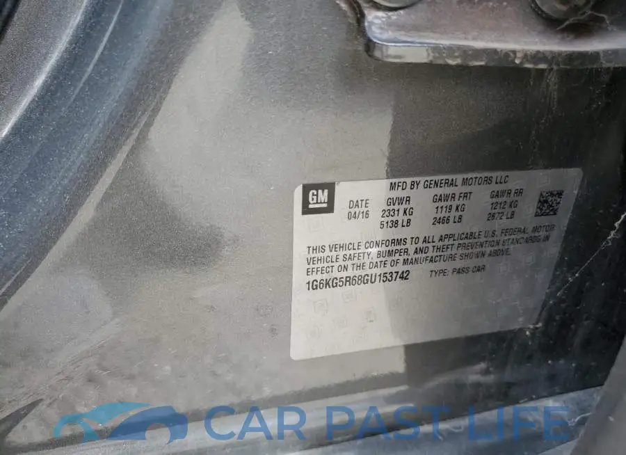1G6KG5R68GU153742# 12
