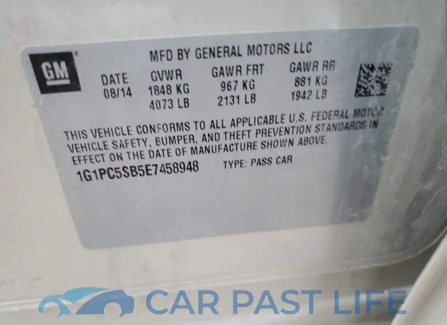 1G1PC5SB5E7458948# 12