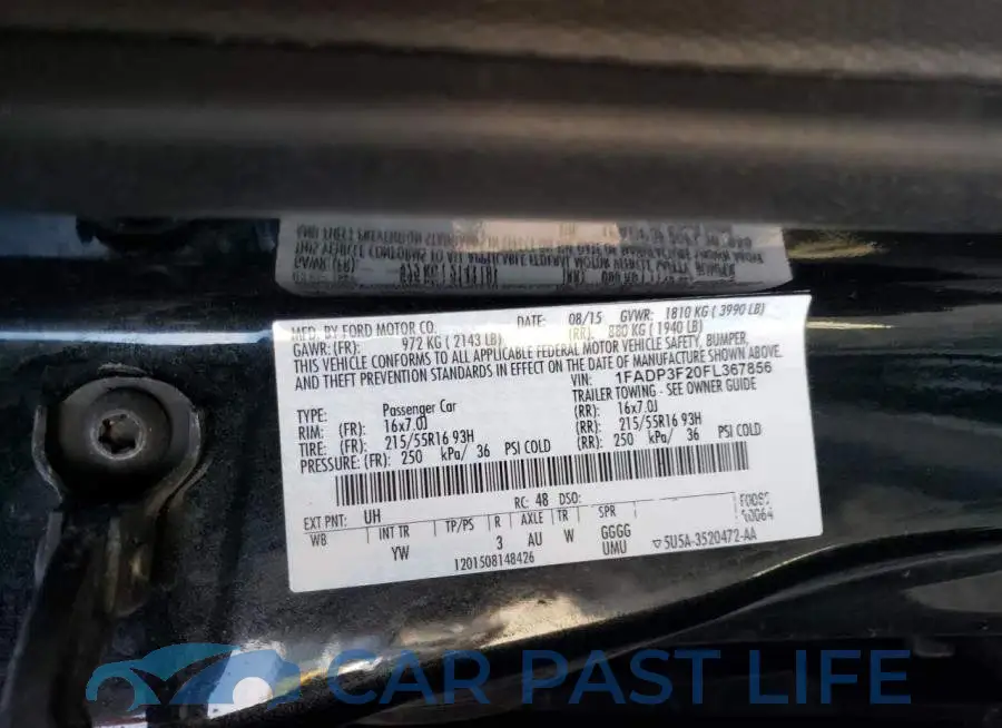 1FADP3F20FL367856# 12