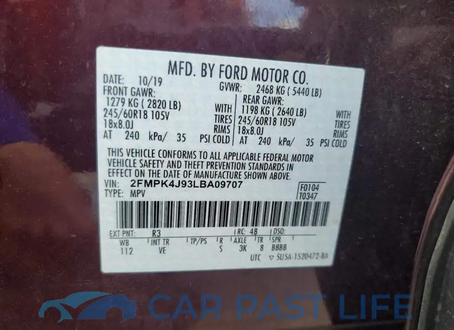 2FMPK4J93LBA09707# 13