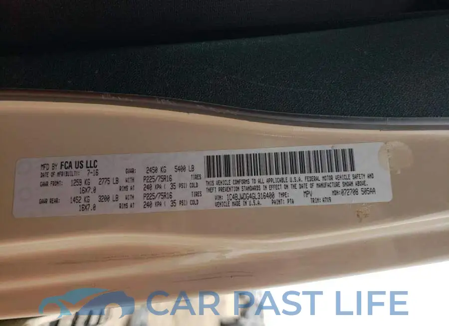 1C4BJWDG4GL316400# 13