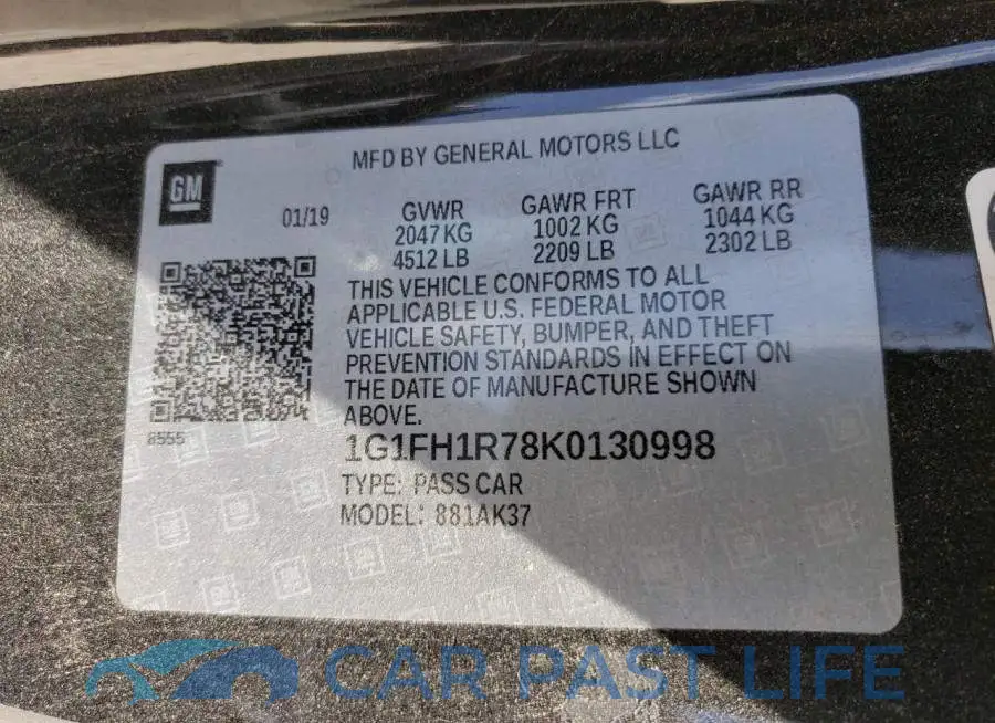 1G1FH1R78K0130998# 12