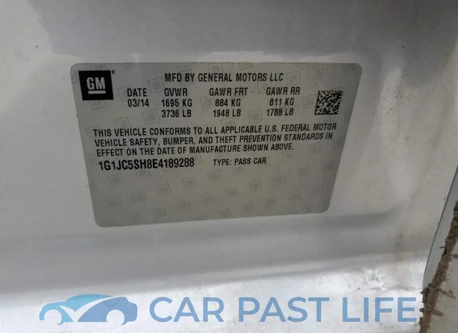 1G1JC5SH8E4189288# 12