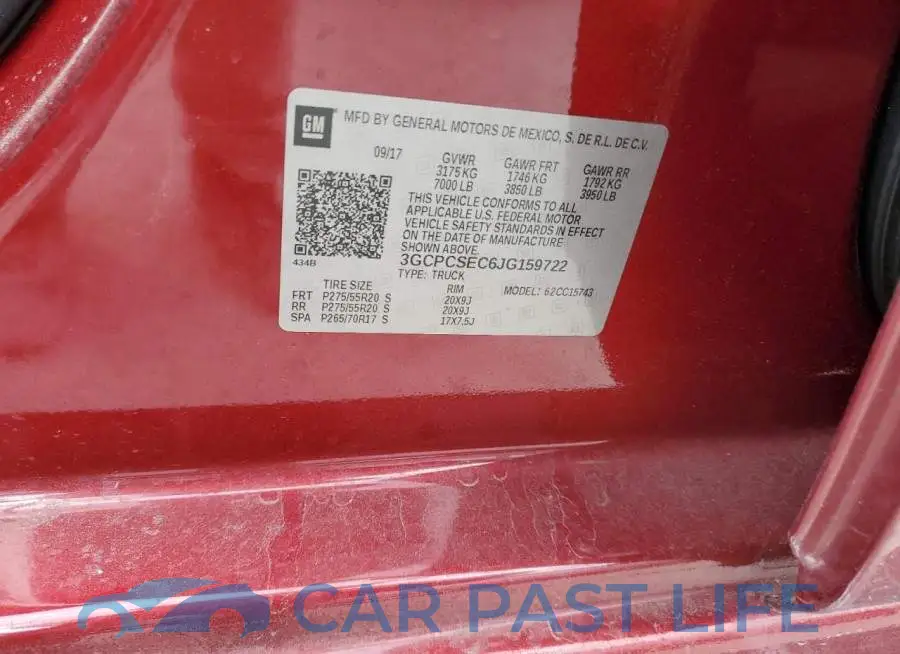 3GCPCSEC6JG159722# 12