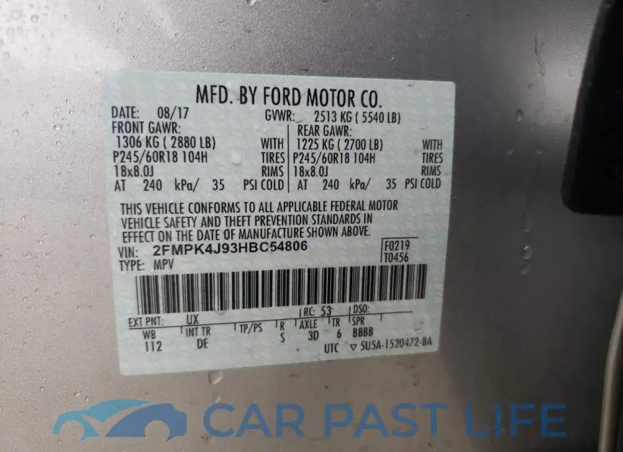 2FMPK4J93HBC54806# 12