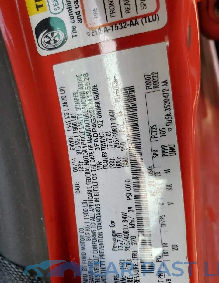 3FADP4GX9FM135528# 12