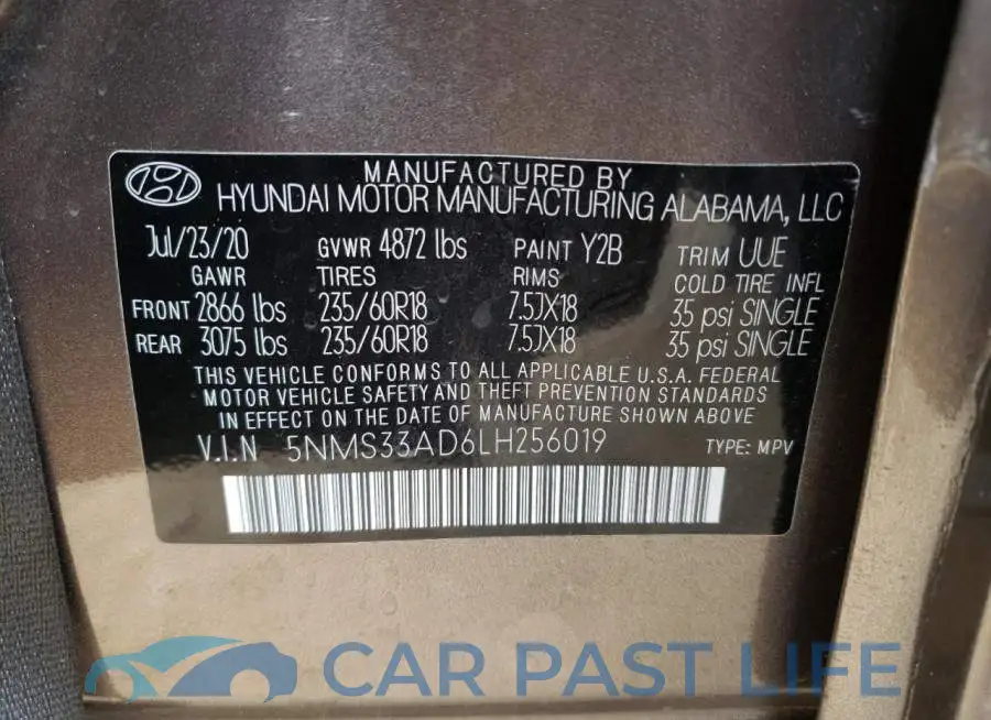 5NMS33AD6LH256019# 12