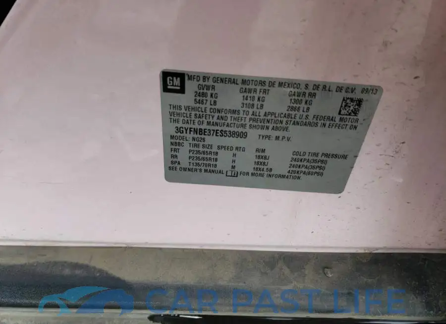 3GYFNBE37ES538909# 14