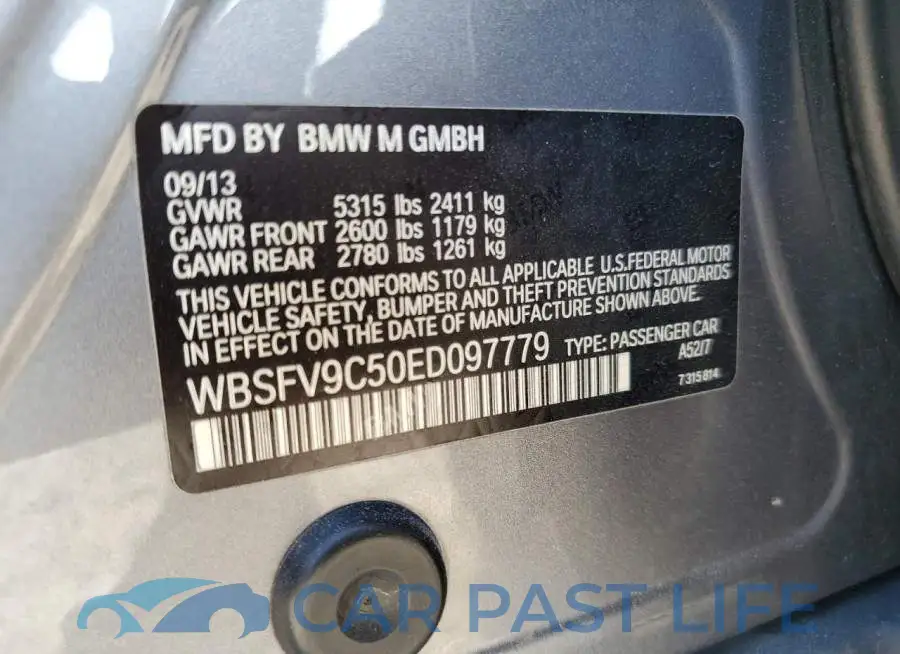 WBSFV9C50ED097779# 12