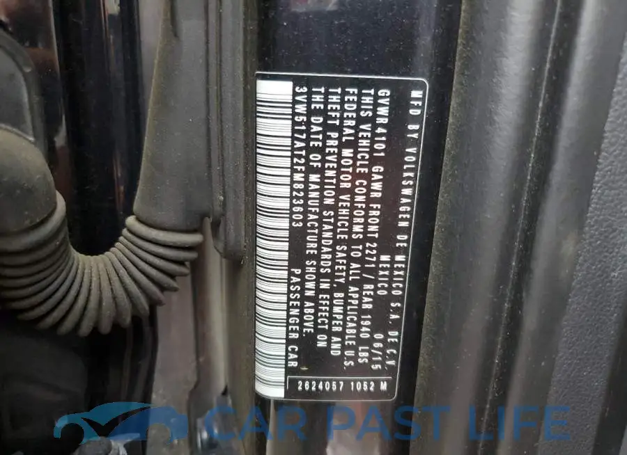 3VW517AT2FM823603# 12