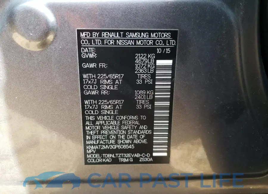 KNMAT2MV3GP608545# 13
