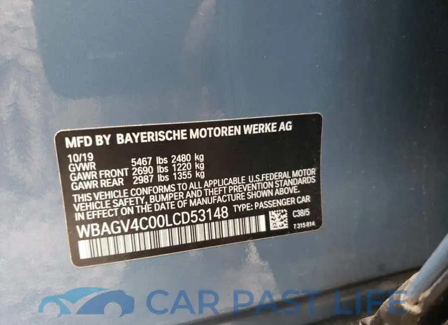 WBAGV4C00LCD53148# 13