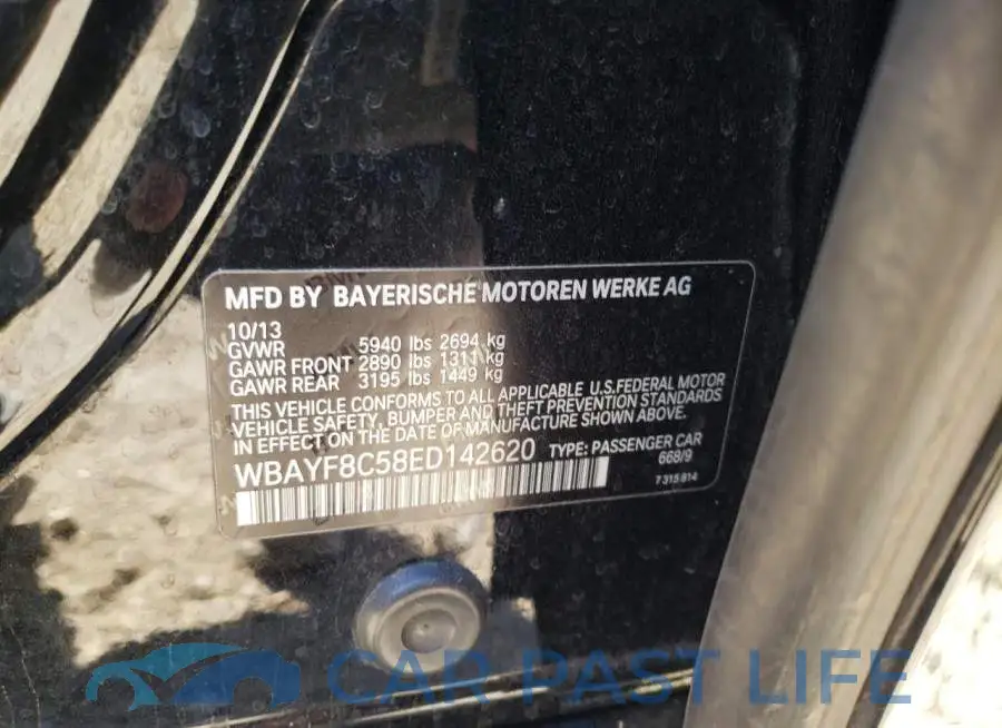 WBAYF8C58ED142620# 13