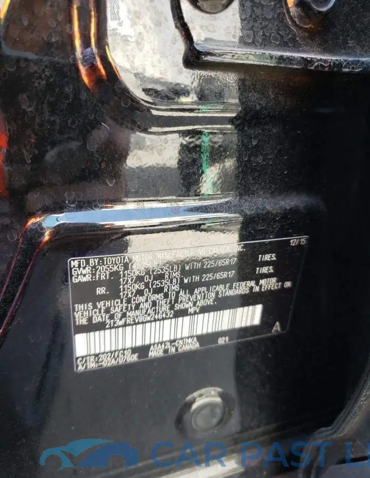 2T3WFREV8GW246432# 12
