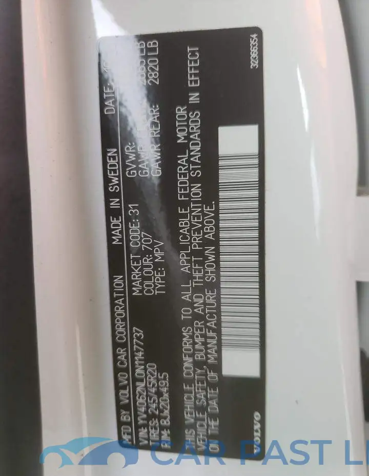 YV4062NL0N1147737# 13