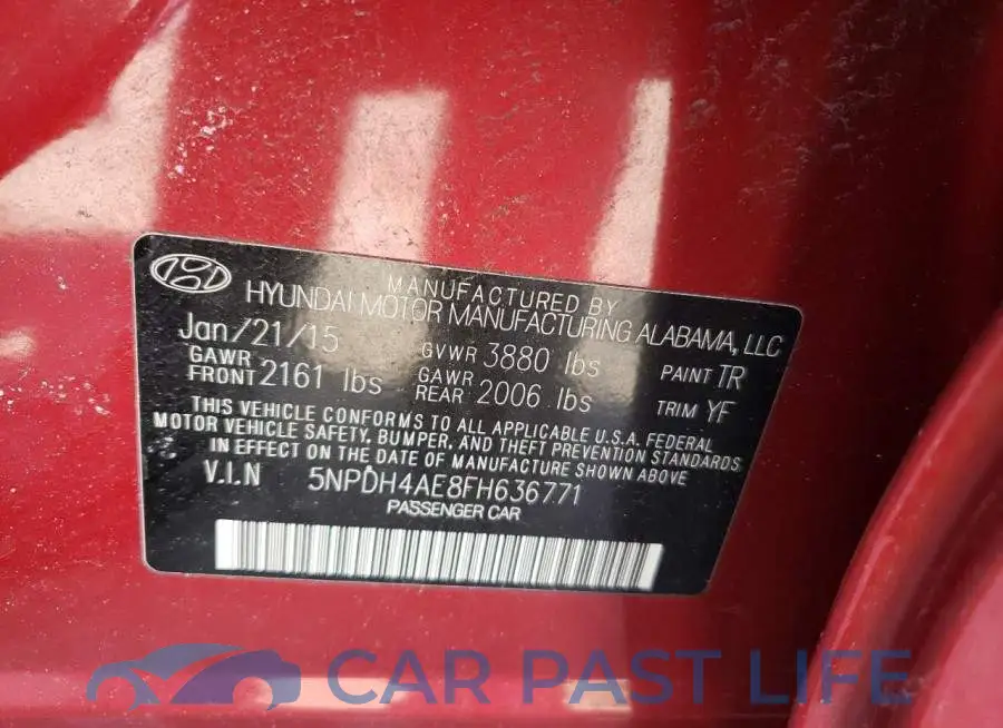 5NPDH4AE8FH636771# 12