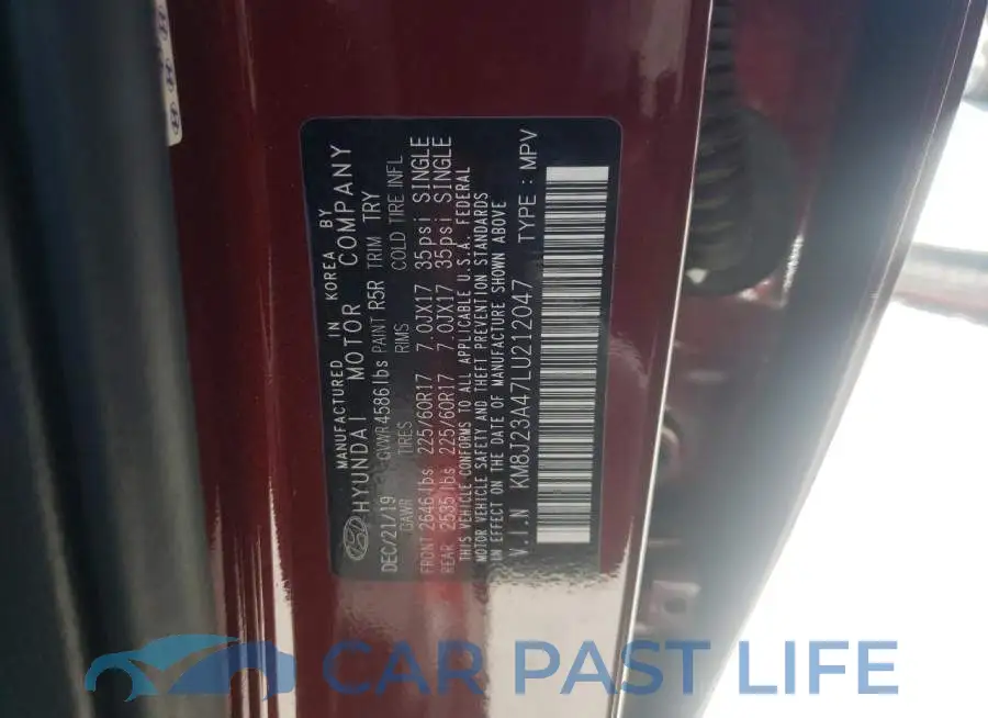 KM8J23A47LU212047# 10