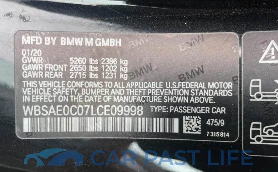 WBSAE0C07LCE09998# 10