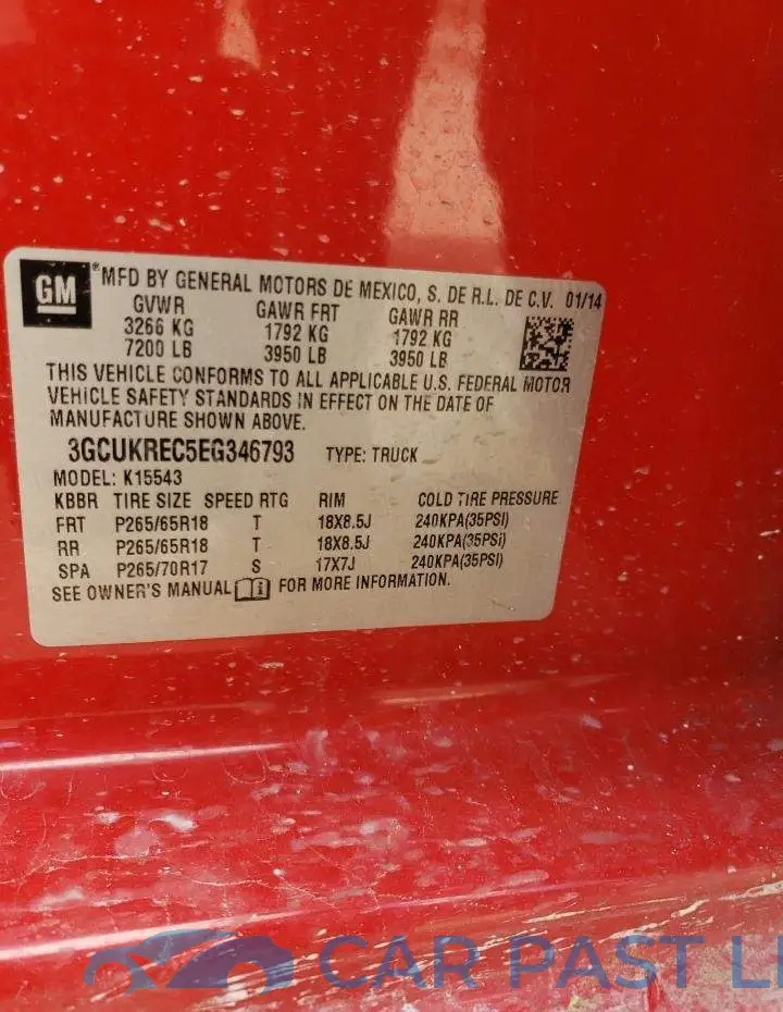 3GCUKREC5EG346793# 13