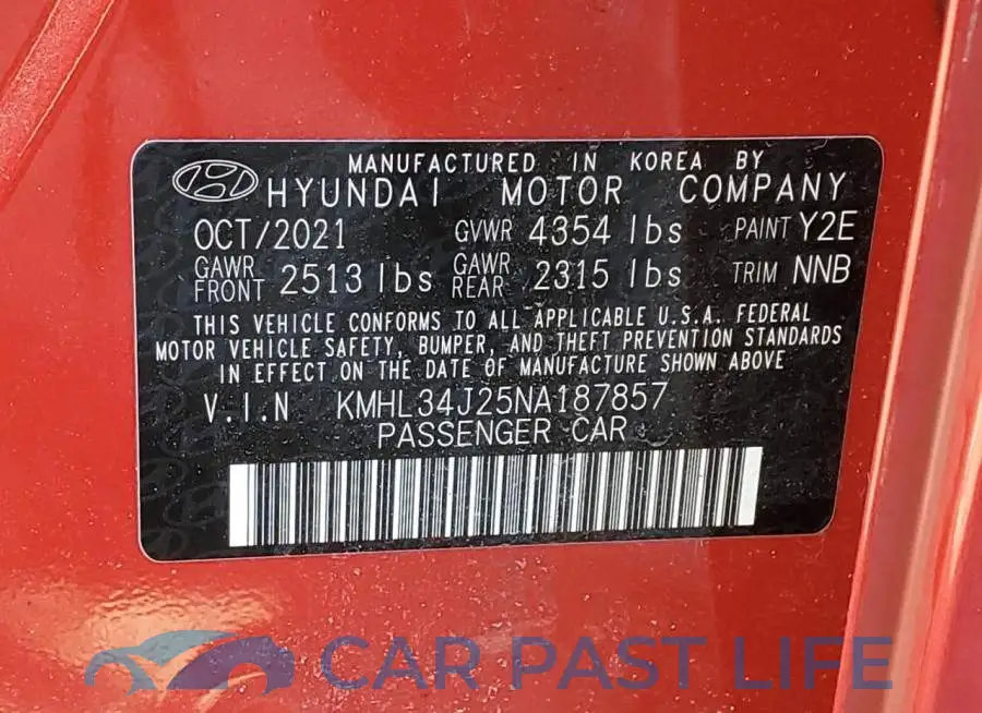 KMHL34J25NA187857# 12