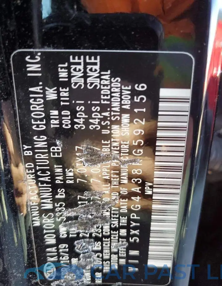5XYPG4A38KG592156# 13