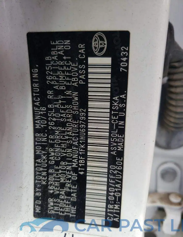 4T1BF1FK1HU697992# 10