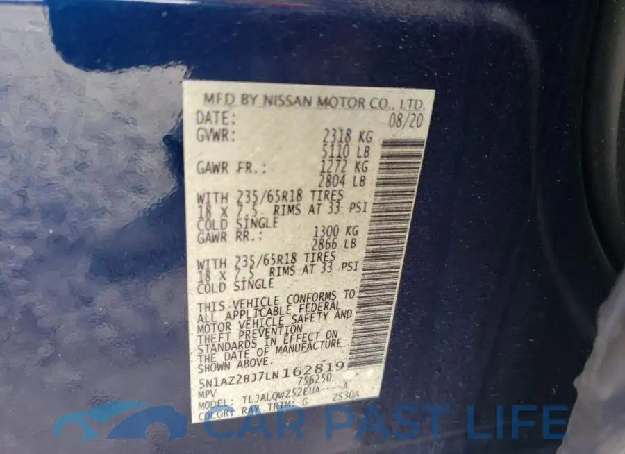5N1AZ2BJ7LN162819# 12