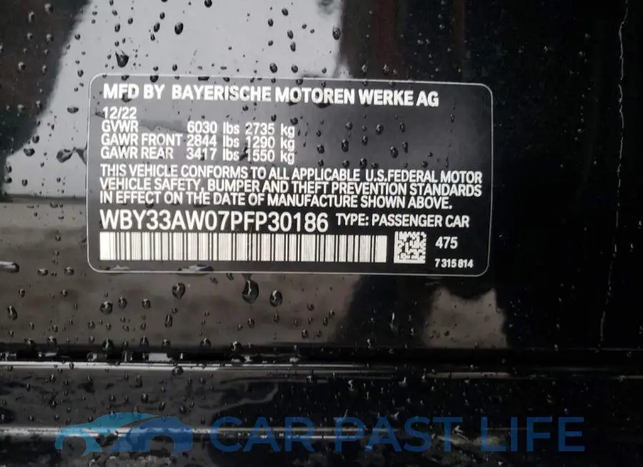 WBY33AW07PFP30186# 12