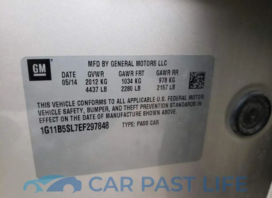 1G11B5SL7EF297848# 12