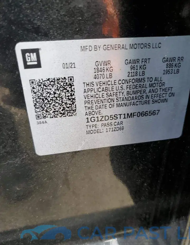 1G1ZD5ST1MF066567# 12