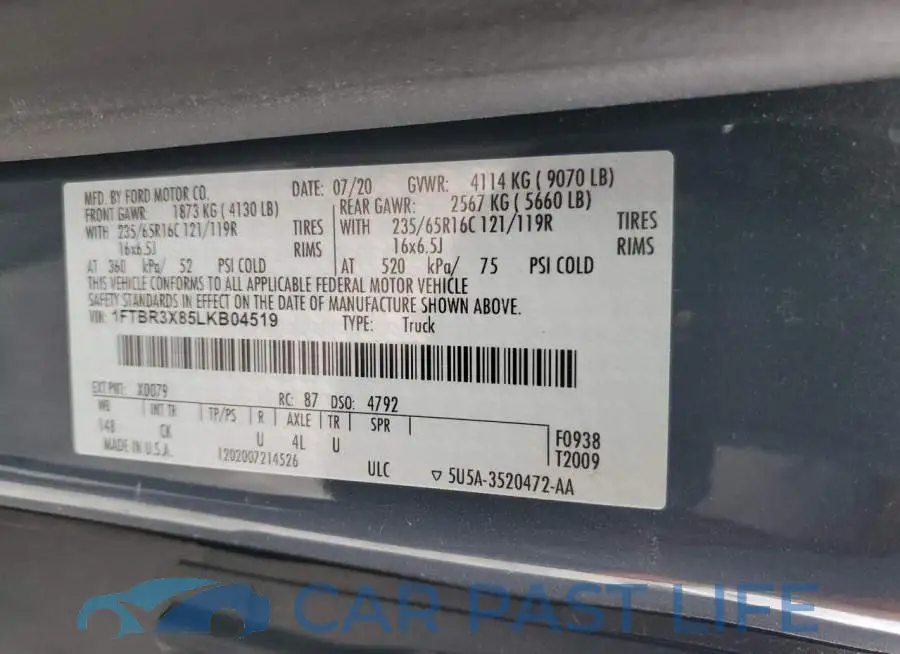 1FTBR3X85LKB04519# 13
